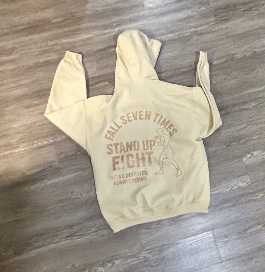 Stand Up Hoodie Sand and Caramel