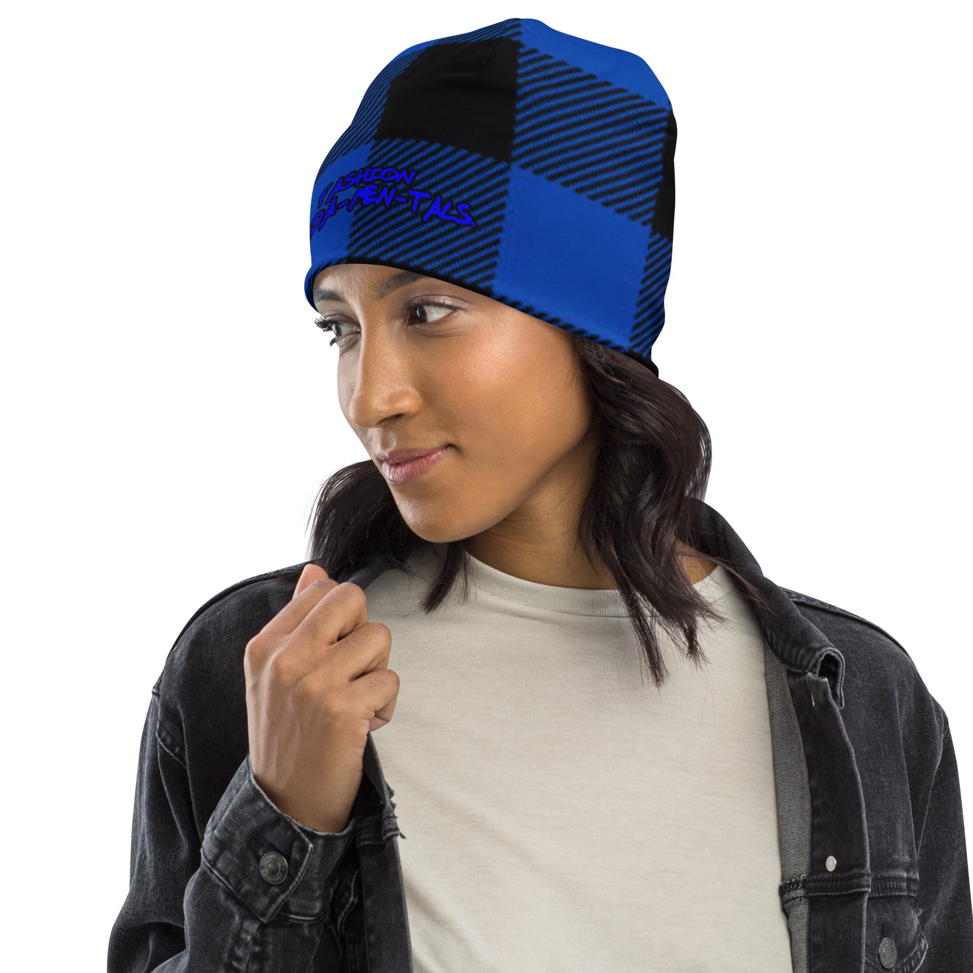 FF Buffalo Plaid Beanie Royal