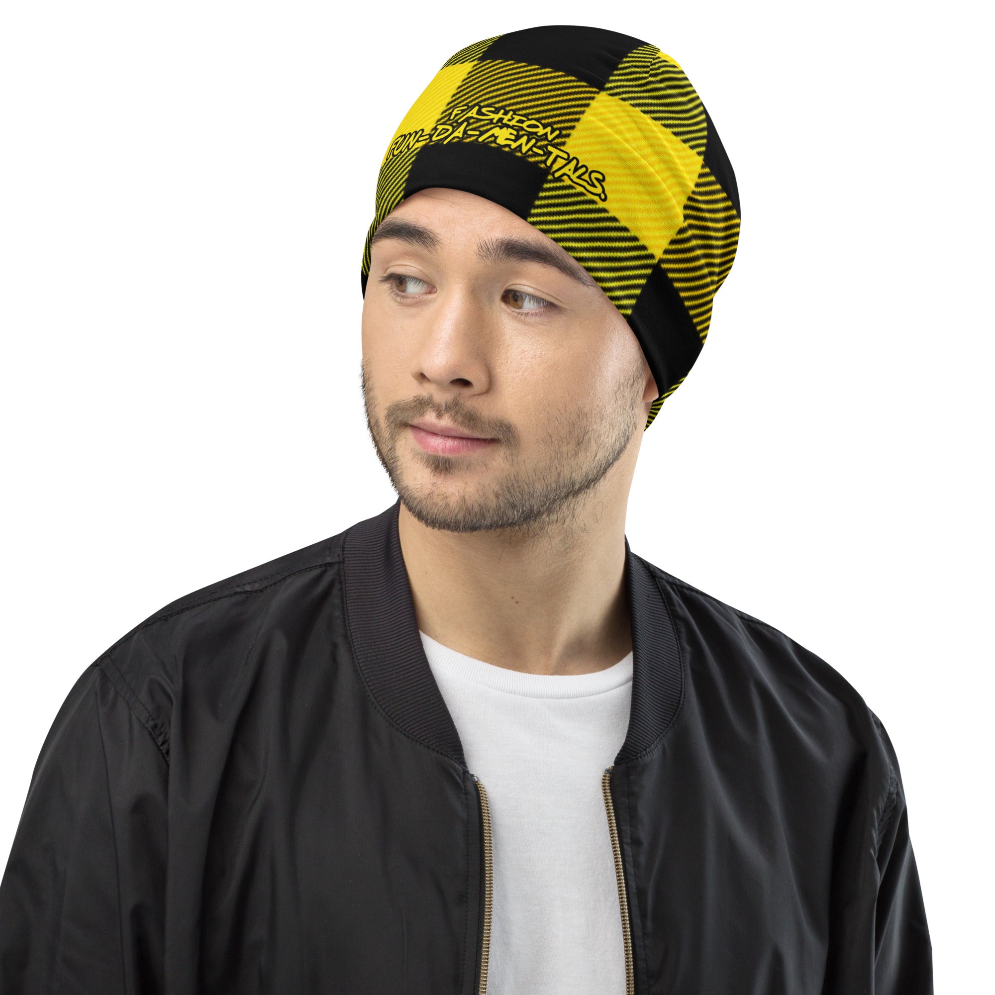 FF Buffalo Plaid Beanie Taxi