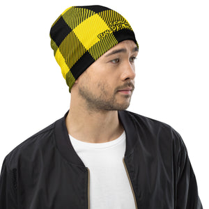 FF Buffalo Plaid Beanie Taxi