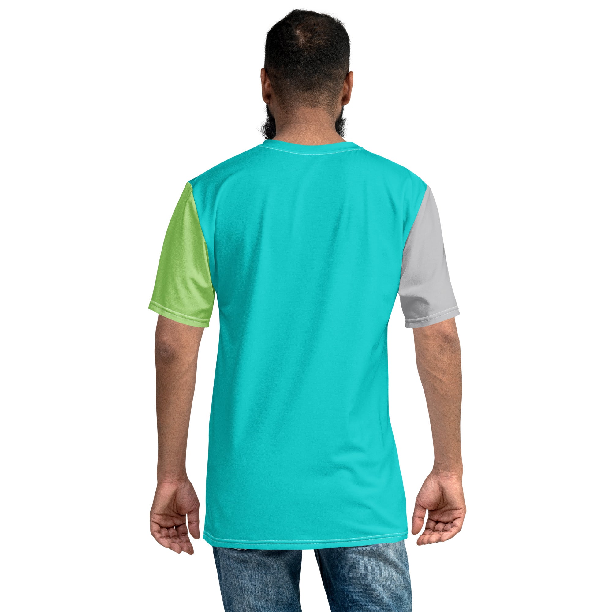 Combo Men's t-shirt Virtual Blue/White-Reflection Grey