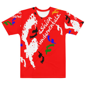 Red Colorful Crayon Men's t-shirt