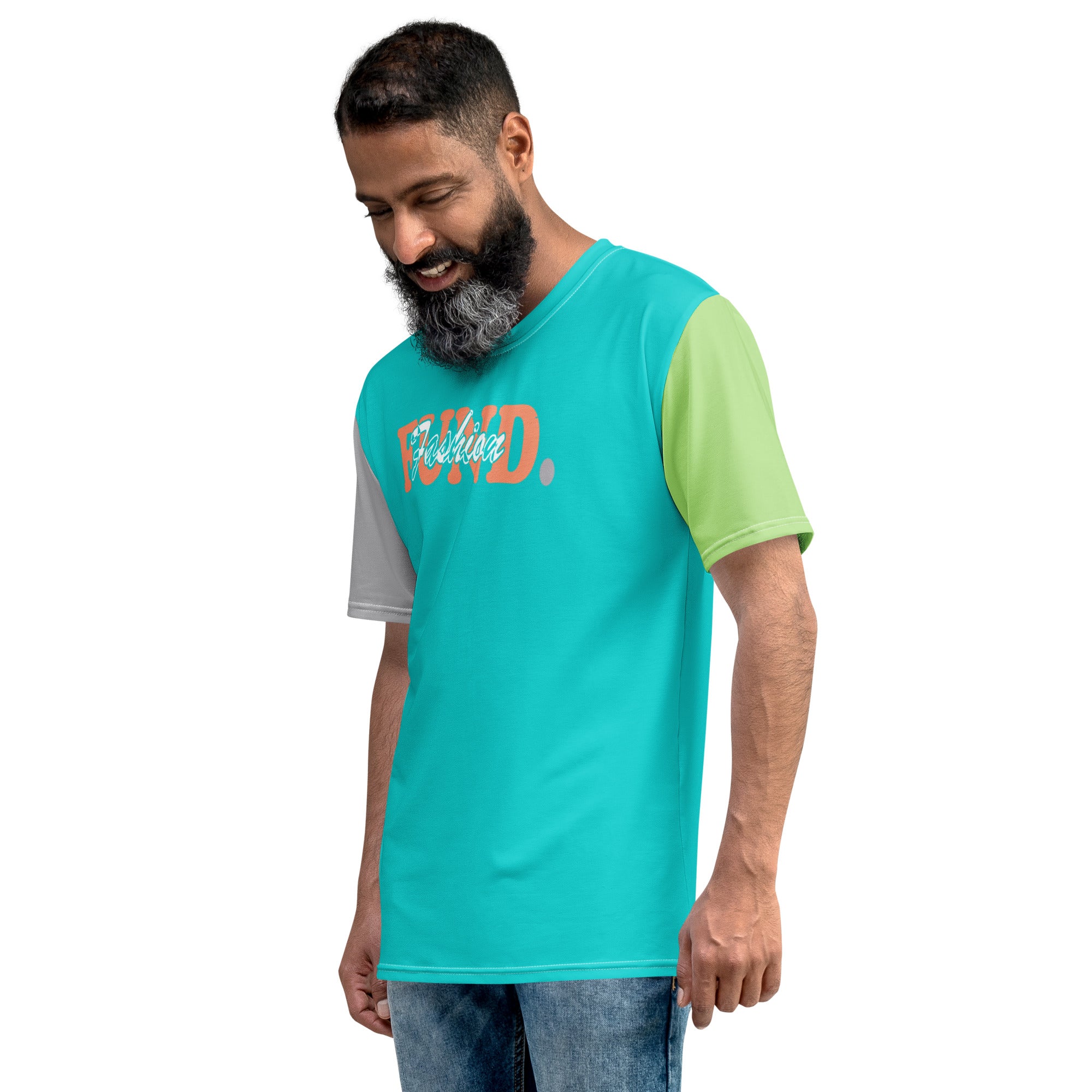Combo Men's t-shirt Virtual Blue/White-Reflection Grey