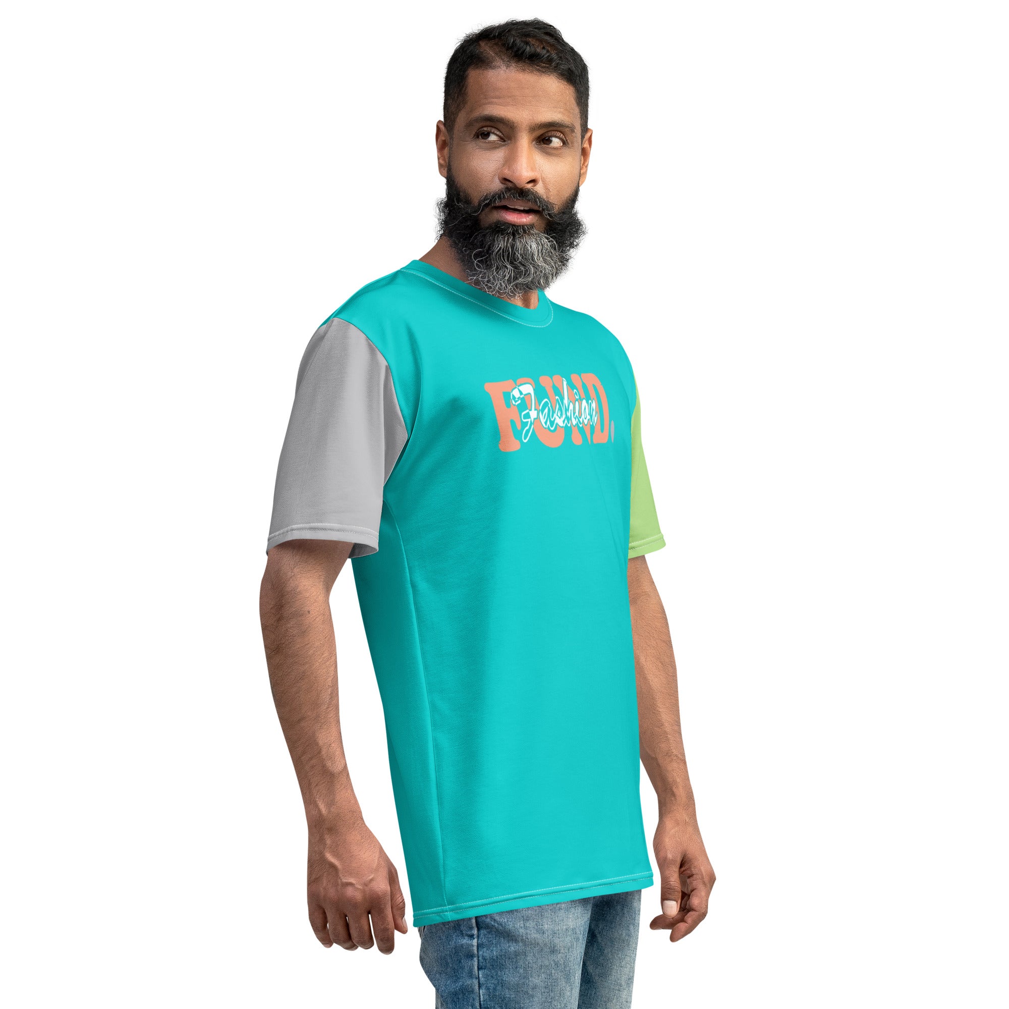 Combo Men's t-shirt Virtual Blue/White-Reflection Grey