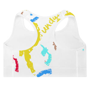 Colorful Crayon Twinkie Padded Sports Bra