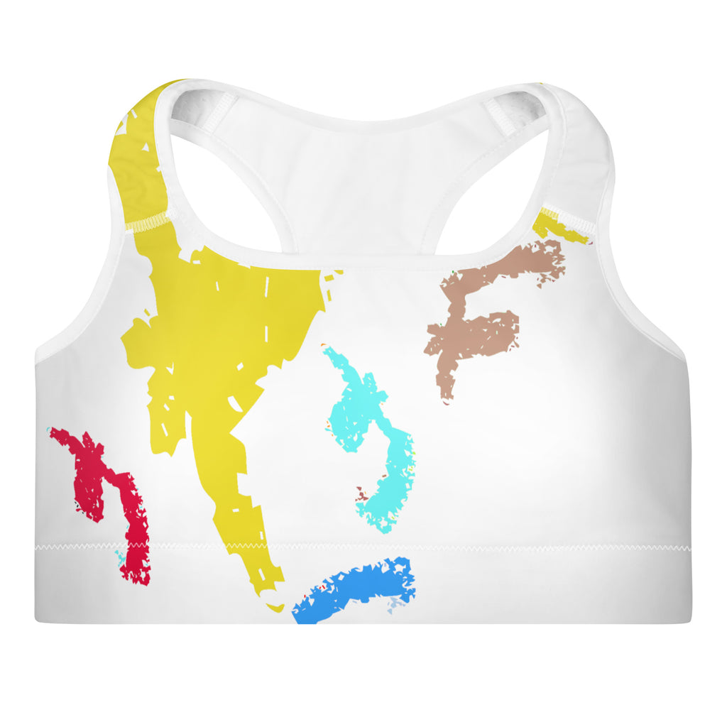 Colorful Crayon Twinkie Padded Sports Bra