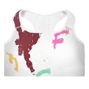 Colorful Crayon M Padded Sports Bra