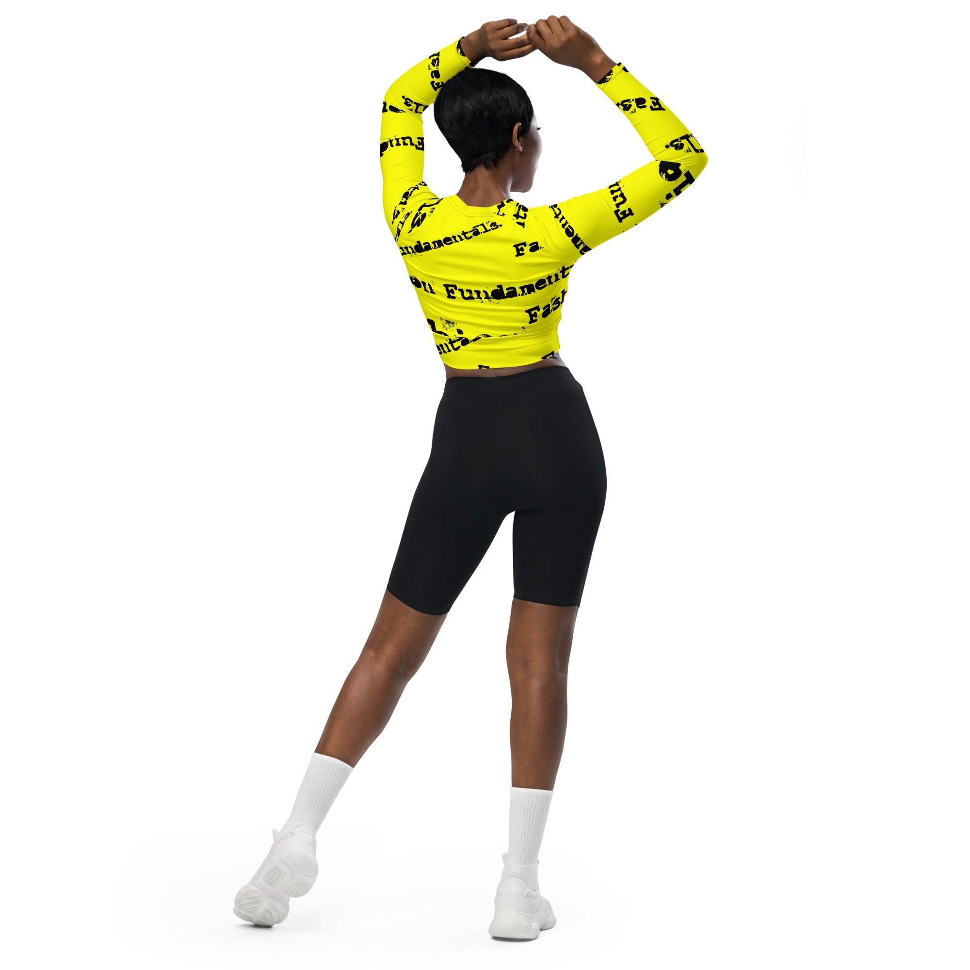 Last D Recycled long-sleeve crop top Yellow