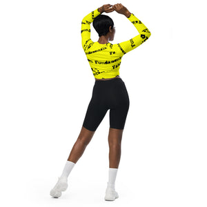 Last D Recycled long-sleeve crop top Yellow