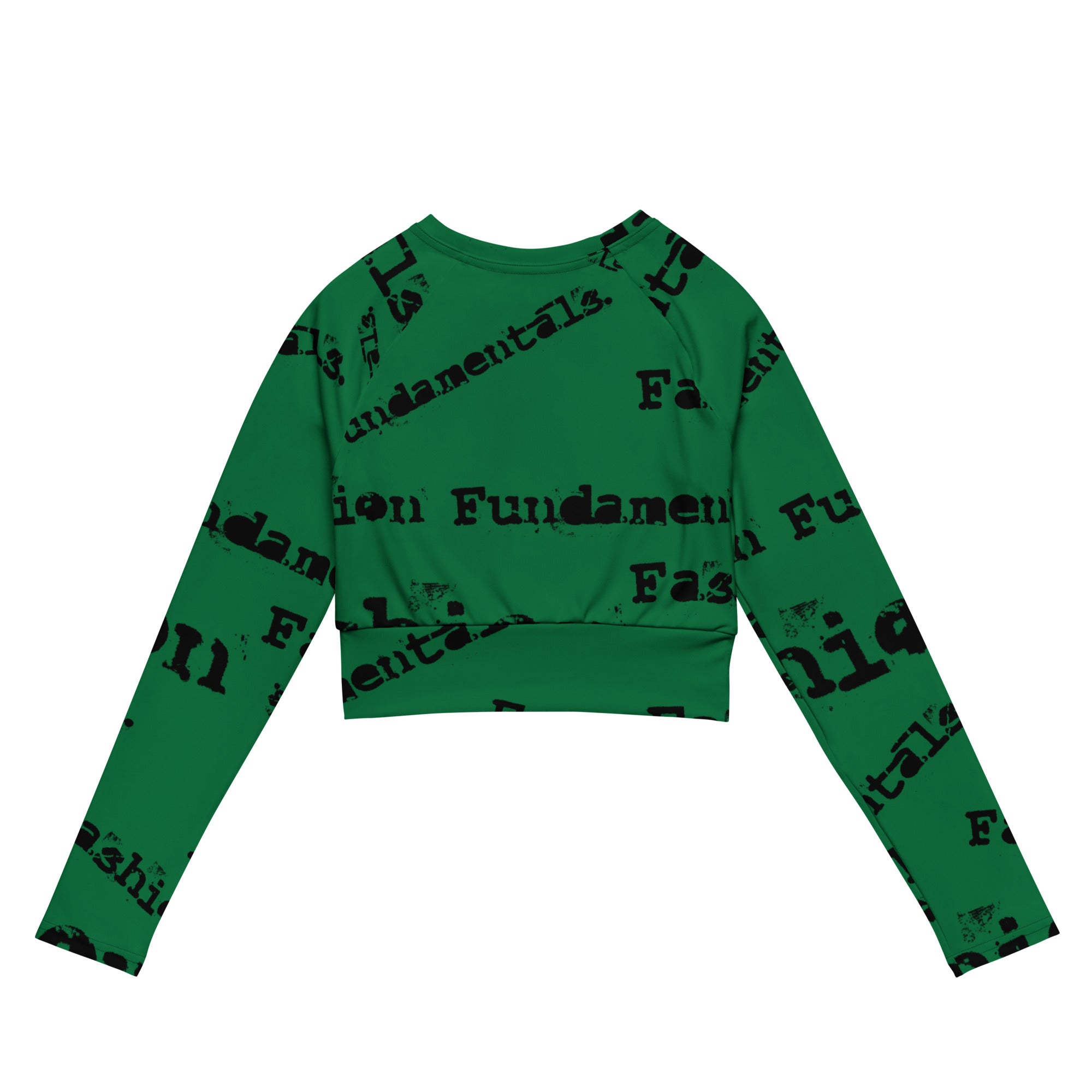 Last D Recycled long-sleeve crop top Green