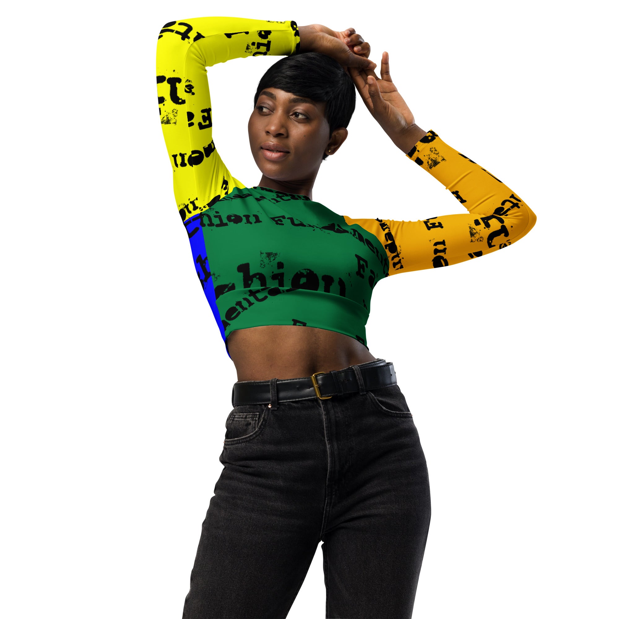 Last D Recycled long-sleeve crop top RB