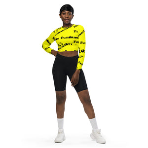 Last D Recycled long-sleeve crop top Yellow