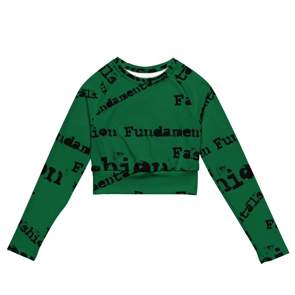 Last D Recycled long-sleeve crop top Green