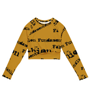 Last Dayz Recycled long-sleeve crop top Yellow Ochre