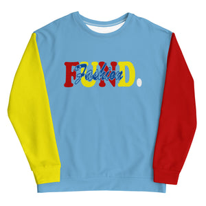 Unisex Sweatshir Bright Blue/Varsity Maize/Fire Red