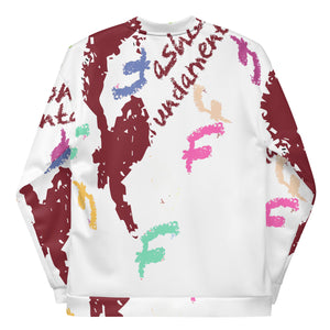 Colorful Crayon Maroon Unisex Bomber Jacket