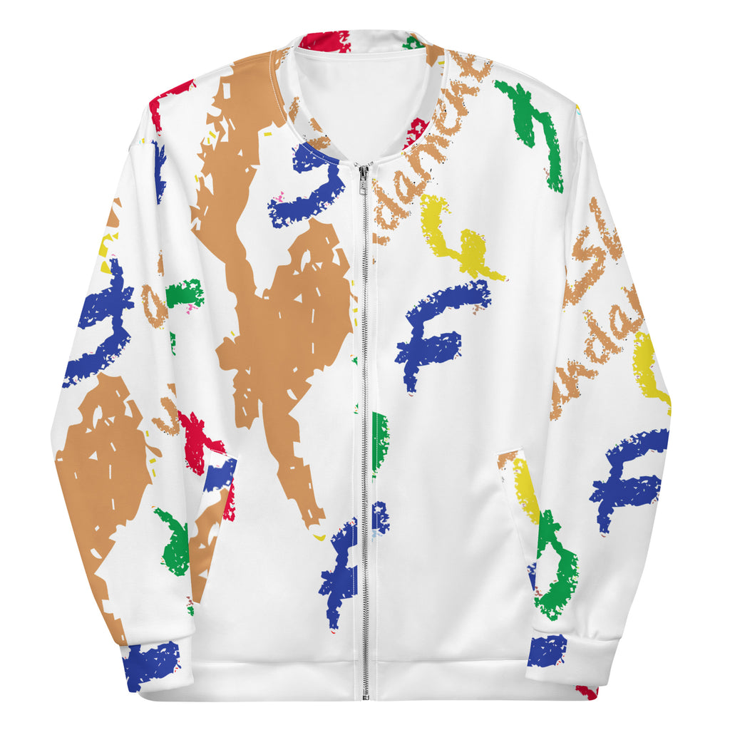 Colorful Crayon Jif Unisex Bomber Jacket