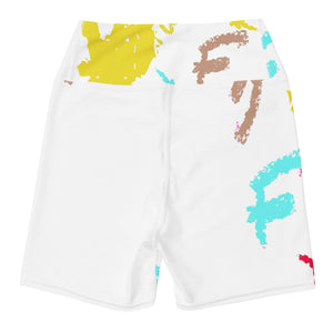 Colorful Crayon Twinkie Yoga Shorts