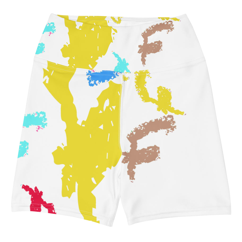 Colorful Crayon Twinkie Yoga Shorts