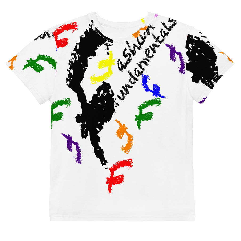 Colorful Crayon Youth crew neck t-shirt