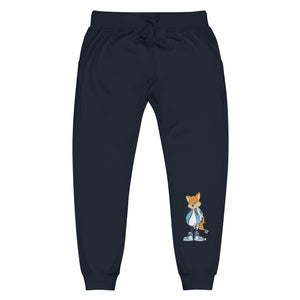 Uni Blue Austy Unisex fleece sweatpants