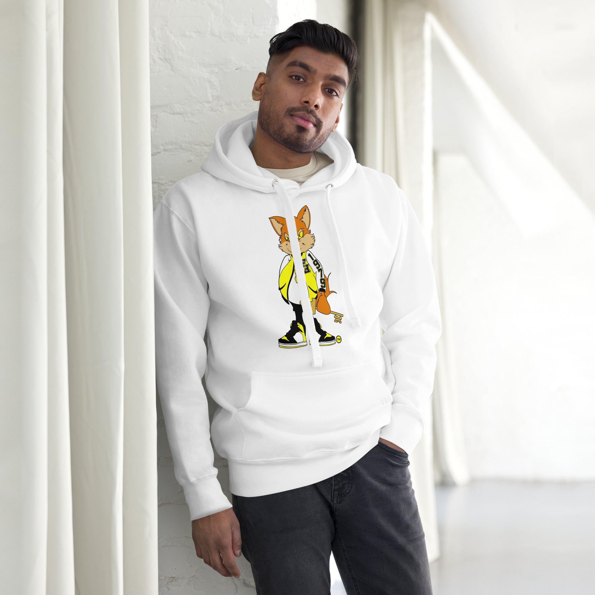 Austy x RocBoy Bear Unisex Hoodie yellow/black/white